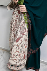 ZAIB-3PC KARANDI EMBROIDERED SHIRT WITH KARANDI EMBROIDERED SHAWL AND TROUSER-W.J-5302