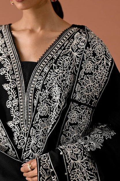 BATIK-3PC DHANAK EMBROIDERED SHIRT WITH DHANAK EMBROIDERED SHAWL & TROUSER-W.J-1905