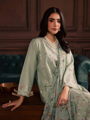 BATIK-3PC DHANAK EMBROIDERED SHIRT WITH COUTRAI PRINTED SHAWL AND TROUSER-W.J-5191