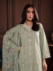 BATIK-3PC DHANAK EMBROIDERED SHIRT WITH COUTRAI PRINTED SHAWL AND TROUSER-W.J-5191