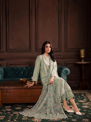 BATIK-3PC DHANAK EMBROIDERED SHIRT WITH COUTRAI PRINTED SHAWL AND TROUSER-W.J-5191
