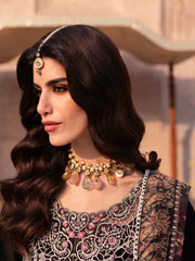 MAHNUR-3PC LAWN LASER WORK EMBROIDERED SHIRT WITH CHIFFON PRINTED EMBROIDERED DUPATTA AND TROUSER-W.J-4772