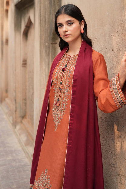 JAZMIN-3PC LAWN EMBROIDERED SHIRT WITH MONARK PRINTED DUPATTA & TROUSER -W.J-1532