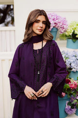 BATIK-3PC DHANAK EMBROIDERED SHIRT WITH CHIFFON EMBROIDERED DUPATTA AND EMB TROUSER -W.J-5170