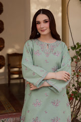BATIK-2PIECE DHANAK EMBROIDERED SHIRT WITH DHANAK EMB TROUSER-WJ-15036
