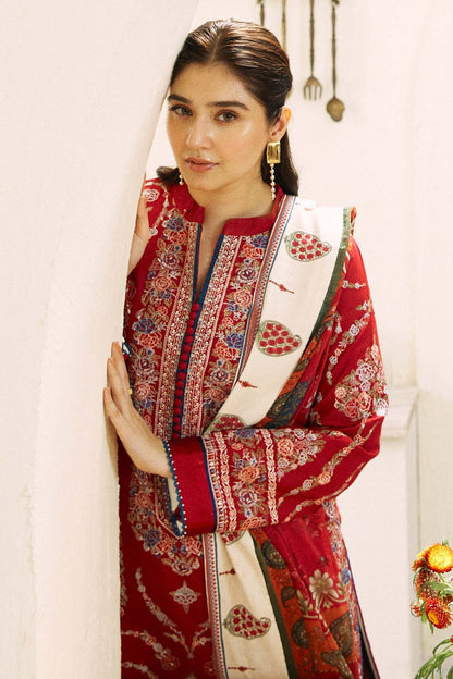 ZARASHAHJAHAN-3PC LAWN EMBROIDERED SHIRT WITH MONARK PRINT DUPATTA AND EMB TROUSER-W.J-1559