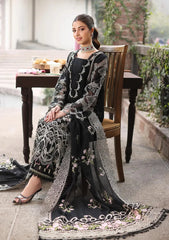 ASIM JOFA-3PC DHANAK EMBROIDERED SHIRT WITH CHIFFON EMBROIDERED DUPATTA AND TROUSER -W.J-5050