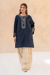 BATIK-2PIECE DHANAK EMBROIDERED SHIRT WITH DHANAK EMB TROUSER-WJ-15045