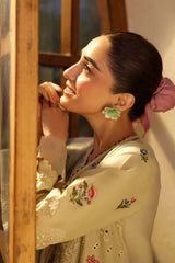 CRIMSON-3PC LAWN EMBROIDERED SHIRT WITH KHAADI NET EMBROIDERED DUPATTA AND TROUSER-W.J-4634