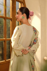 CRIMSON-3PC LAWN EMBROIDERED SHIRT WITH KHAADI NET EMBROIDERED DUPATTA AND TROUSER-W.J-4634