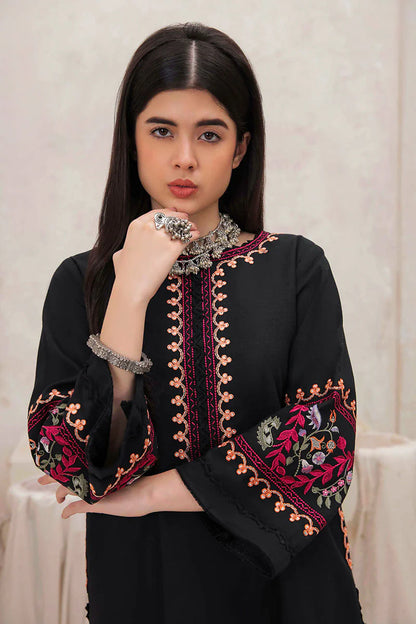 MUSHQ-2PC DHANAK EMBROIDERED SHIRT & EMBROIDERED TROUSER-W.J-1833