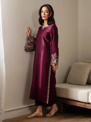 BATIK-2PIECE DHANAK EMBROIDERED SHIRT WITH DHANAK EMB TROUSER-WJ-15074