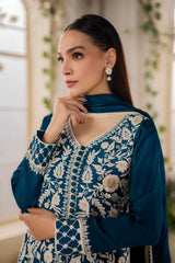 MIRANA-3PC LAWN EMBROIDERED SHIRT WITH BAMBER CHIFFON DUPATTA AND TROUSER-W.J-4728
