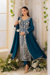 MIRANA-3PC LAWN EMBROIDERED SHIRT WITH BAMBER CHIFFON DUPATTA AND TROUSER-W.J-4728