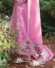 MUSHQ-3PC DHANAK EMBROIDERED SHIRT WITH WOOL PRINTED SHAWL AND TROUSER -W.J-5243