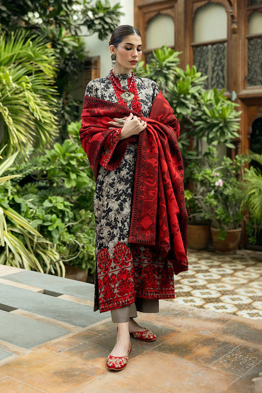 ZAINAB CHOTTANI-3PC LAWN EMBROIDERED PRINTED SHIRT WITH LAWN PRINT DUPATTA AND PRINT TROUSER-W.J-1703