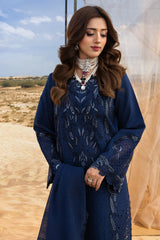 RANG RASIYA-3PC LAWN LASERCUTWORK EMBROIDERED SHIRT WITH KHAADI NET EMBROIDERED DUPATTA AND TROUSER -W.J-4773