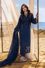 RANG RASIYA-3PC LAWN LASERCUTWORK EMBROIDERED SHIRT WITH KHAADI NET EMBROIDERED DUPATTA AND TROUSER -W.J-4773