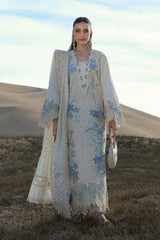 RANG RASIYA-3PC DHANAK CHIKANKAARI EMBROIDERED SHIRT WITH KHADDI NET EMBROIDERED DUPATTA AND TROUSER-W.J-5260