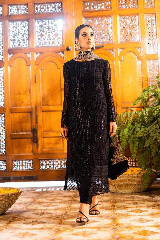AZURE-3PC LAWN EMBROIDERED SHIRT WITH CHIFFOON EMBROIDERED DUPATTA AND EMB TROUSER-W.J-4559