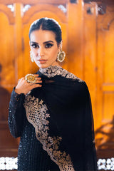 AZURE-3PC LAWN EMBROIDERED SHIRT WITH CHIFFOON EMBROIDERED DUPATTA AND EMB TROUSER-W.J-4559
