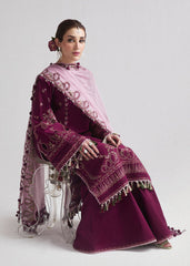 HUSSAIN REHAR-3PC DHANAK EMBROIDERED SHIRT WITH CHIFFON EMBROIDERED DUPATTA AND TROUSER-W.J-5179