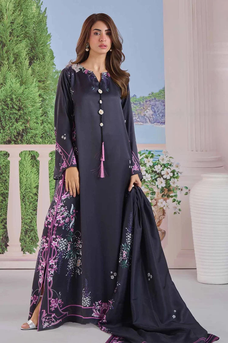 LULUSAR-3PC-SHAMOZE SILK PRINTED SHIRT SILK PRINTED DUPATTA AND SILK TROUSER-W.J-9011