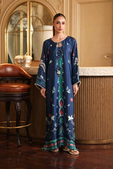 LULUSAR-2PC-SHAMOZE SILK PRINTED SHIRT WITH SILK TROUSER-W.J-9015
