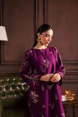 BATIK-2PIECE DHANAK EMBROIDERED SHIRT WITH DHANAK EMB TROUSER-WJ-15088