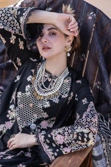 QALAMQAR-3PC LAWN EMBROIDERED SHIRT WITH CHIFFOON EMBROIDERED PRINT DUPATTA AND EMB TROUSER-W.J-4620