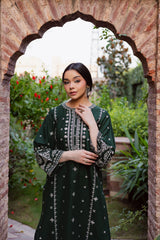 BATIK-2PIECE DHANAK EMBROIDERED SHIRT WITH DHANAK EMB SLEEVES-WJ-15002