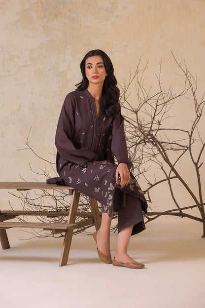 SOBIA NAZIR-2PC LAWN EMBROIDERED SHIRT WITH LAWN EMBROIDERED SLEEVES-W.J-1635
