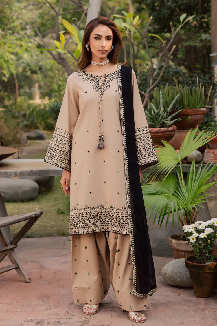 BATIK-3PC LAWN EMBROIDERED SHIRT WITH CHIFFON EMBROIDERED DUPATTA AND EMB TROUSER-W.J-4765