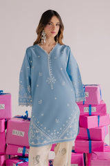 BATIK-2PIECE DHANAK EMBROIDERED SHIRT WITH DHANAK EMB TROUSER-WJ-15005