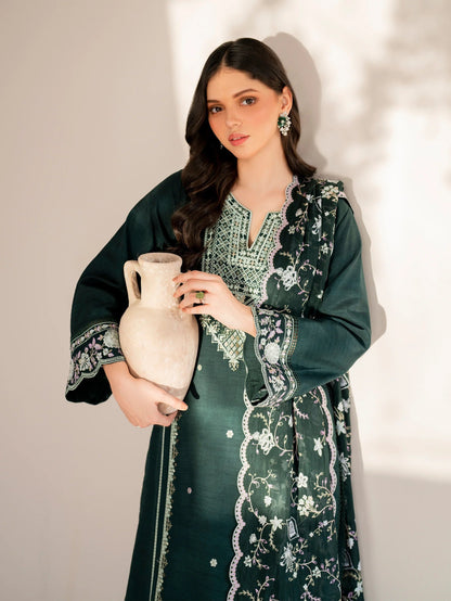 GARNET-3PC LAWN EMBROIDERED SHIRT WITH LAWN EMBROIDERED DUPATTA AND TROUSER-W.J-1592