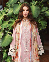MUSHQ-3PC DHANAK EMBROIDERED SHIRT WITH WOOL PRINTED SHAWL AND TROUSER-W.J-5081