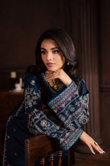 BATIK-2PIECE DHANAK EMBROIDERED SHIRT WITH DHANAK EMB TROUSER-WJ-15019
