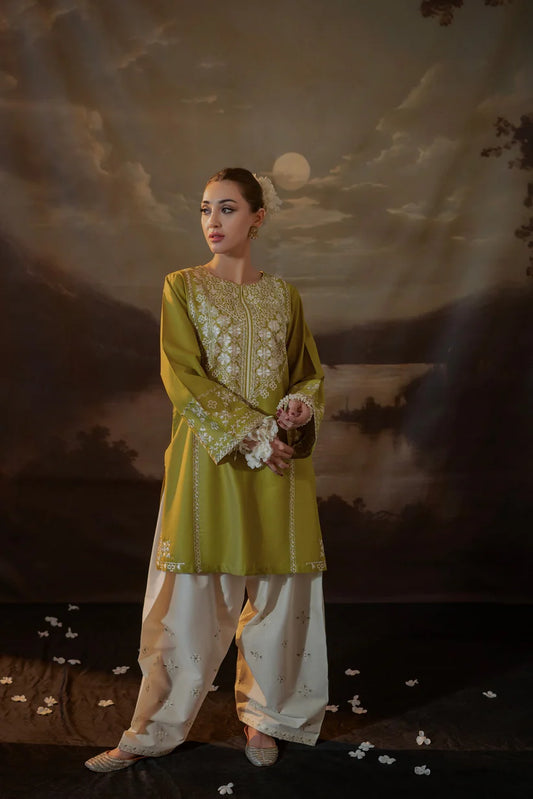 URGE-2PC SEQUIN LAWN EMBROIDERED SHIRT WITH SEQUIN LAWN EMBROIDERED TROUSER-W.J-1637