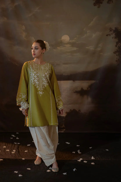 URGE-2PC SEQUIN LAWN EMBROIDERED SHIRT WITH SEQUIN LAWN EMBROIDERED TROUSER-W.J-1637