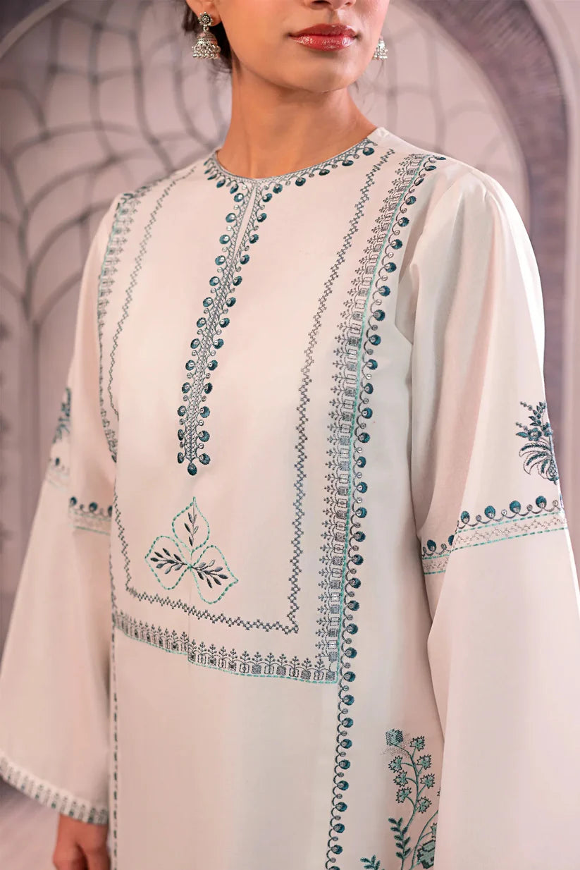 URGE-3PC LAWN EMBROIDERED SHIRT WITH MONARK PRINTED DUPATTA AND EMB TROUSER -W.J-1757