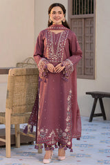 JADE-3PC DHANAK SEQUINS EMBROIDERED SHIRT WITH DHANAK EMBROIDERED SHAWL AND TROUSER-W.J-5051