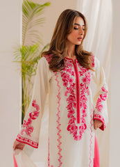 VINTAGE-3PC LAWN EMBROIDERED SHIRT WITH CHIFFON TYE&DYE DUPATTA AND TROUSER-W.J-4655