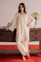 BATIK-2PIECE DHANAK EMBROIDERED SHIRT WITH DHANAK EMB TROUSER-WJ-15024