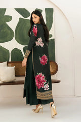 LULUSAR-3PC-SHAMOZE SILK PRINTED EMB SHIRT WITH SILK PRINTED DUPATTA AND SILK TROUSER-W.J-9013