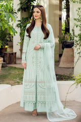 JAZMIN-3PC LAWN EMBROIDERED SHIRT WITH ORGANZA EMB DUPATTA AND TROUSER-W.J-4624