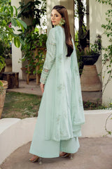 JAZMIN-3PC LAWN EMBROIDERED SHIRT WITH ORGANZA EMB DUPATTA AND TROUSER-W.J-4624