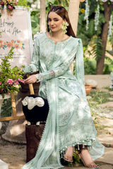 JAZMIN-3PC LAWN EMBROIDERED SHIRT WITH ORGANZA EMB DUPATTA AND TROUSER-W.J-4624