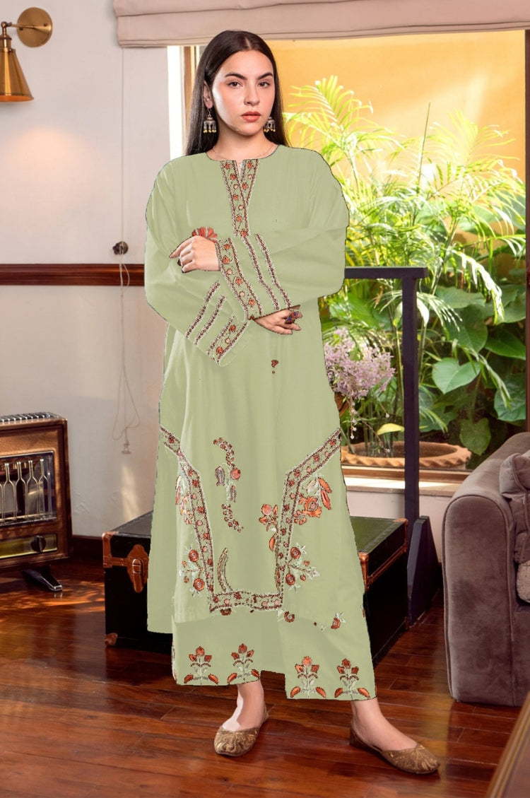 URGE-2PC LAWN EMBROIDERED SHIRT AND EMBROIDRED TROUSER-272