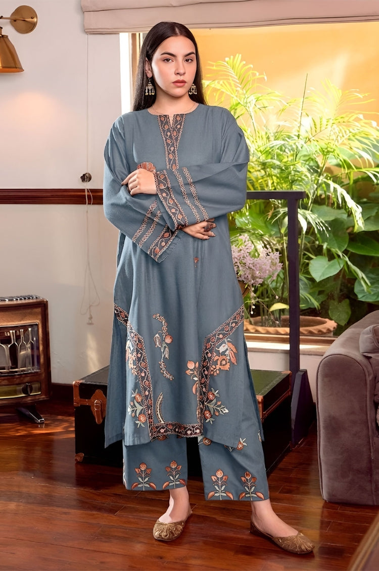 URGE-2PC LAWN EMBROIDERED SHIRT AND EMBROIDRED TROUSER-1044