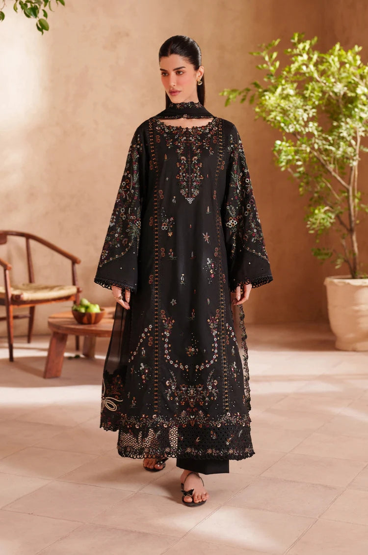 IZNIK-3PC LAWN EMBROIDERED SHIRT WITH CHIFFON EMBROIDERED DUPATTA AND TROUSER-W.J-4849